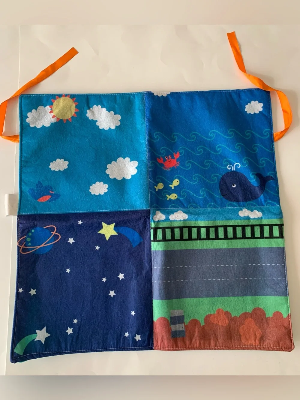 Felt Storyboard Travel Play Mat Outer Space Ocean Train Quiet Busy Toy 18x18